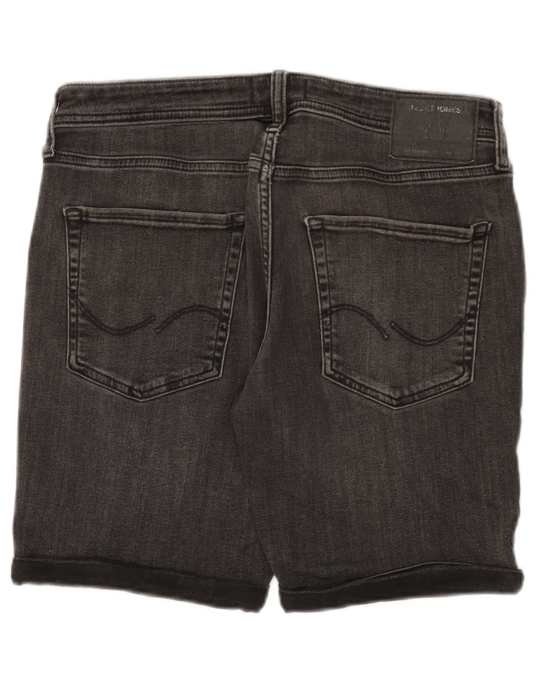 Shorts jeans masculino JACK & JONES médio W32 algodão cinza