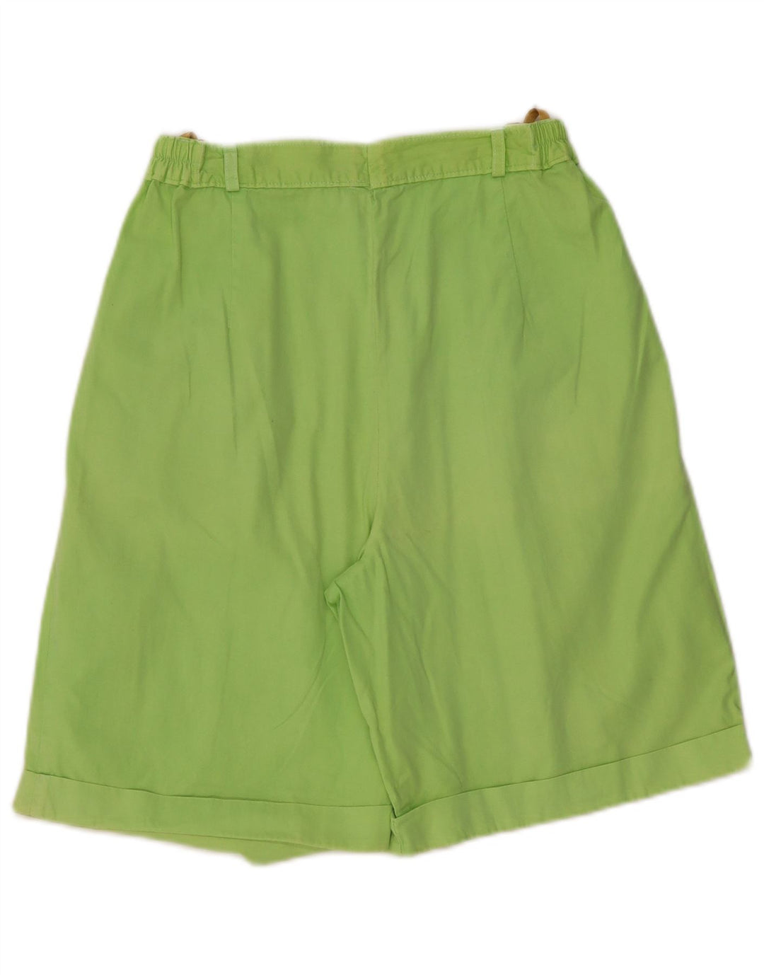 C & A Womens High Waist Pegged Chino Shorts EU 40 Medium W26 Green Cotton