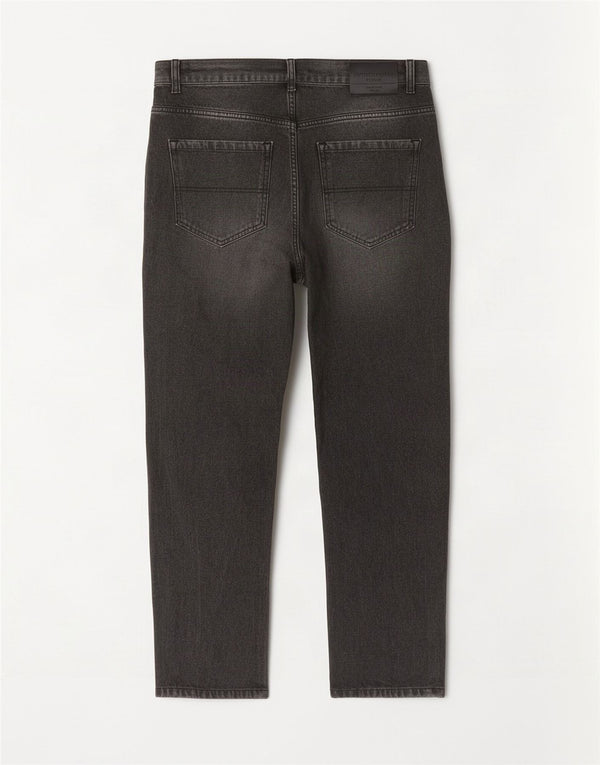 Pierre Cardin Mens Regular Fit Straight Jeans W34 L31 Algodão Cinza