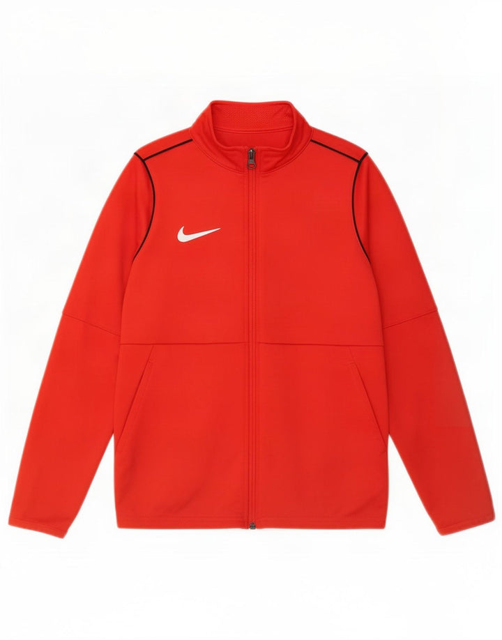 Jaqueta Nike Boys Dri Fit Tracksuit Top 10-11 Anos Médio Poliéster Vermelho