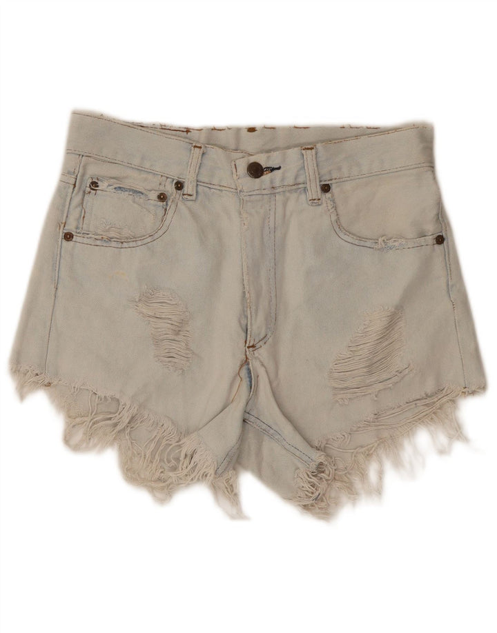 Shorts jeans feminino Levi's desgastado W28 azul médio