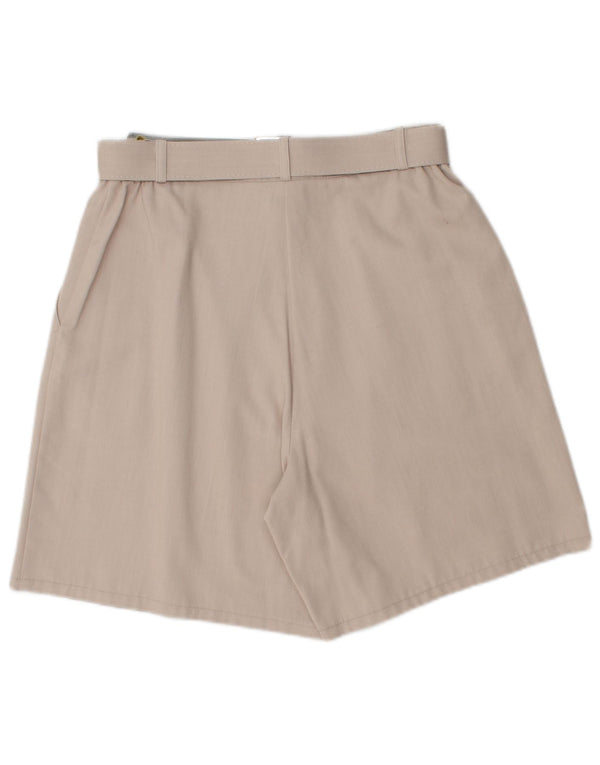 Shorts casuais femininos de cintura alta Ecco UE 38/40 médio W28 poliéster bege
