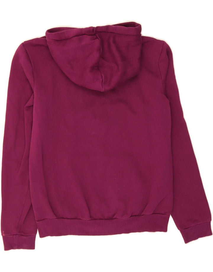 PUMA Womens Graphic Hoodie Jumper UK 12 Medium Purple Cotton Vintage Puma and Second-Hand Puma from Messina Hembry 