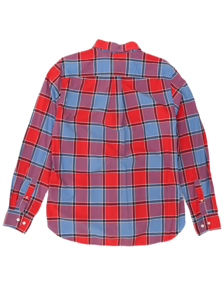 Camisa masculina Tommy Hilfiger média xadrez multicolorida de algodão