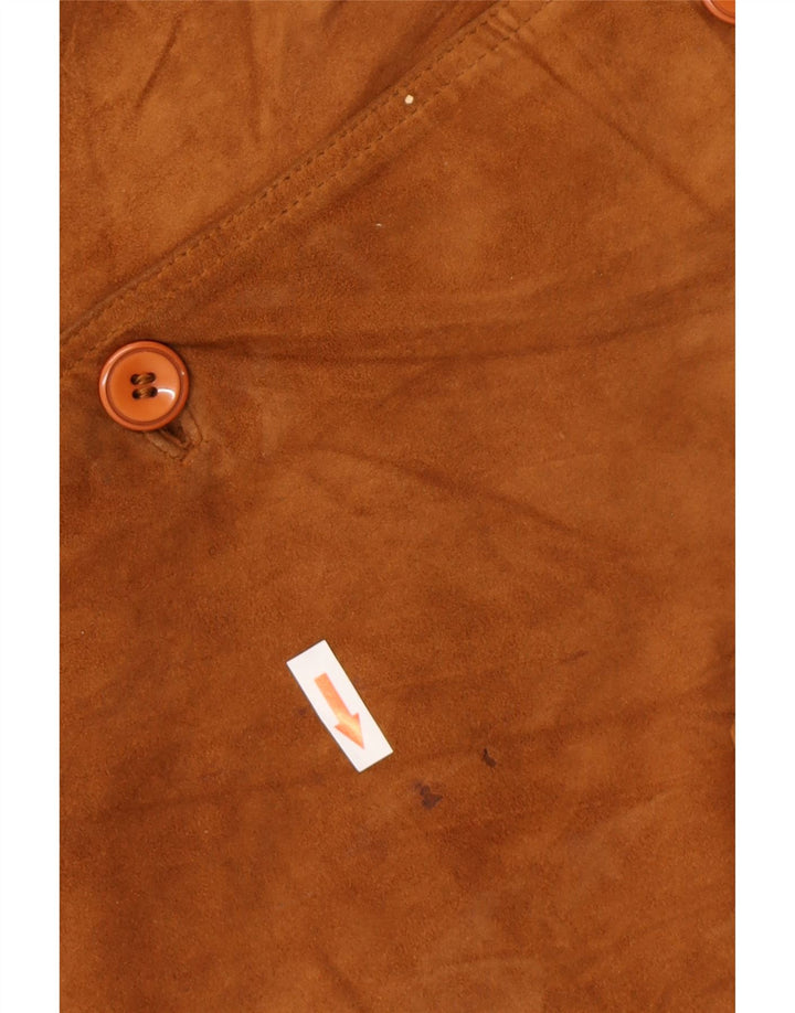 Jaqueta bomber masculina vintage de camurça IT 56 3XL camurça marrom