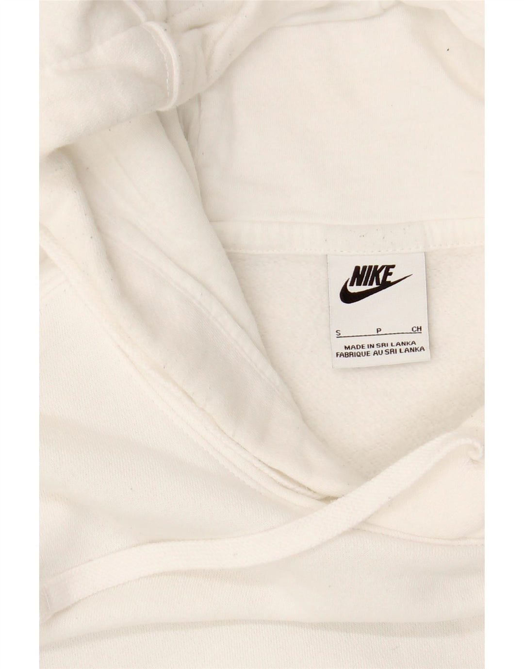 NIKE Mens Hoodie Jumper Pequeno Algodão Branco