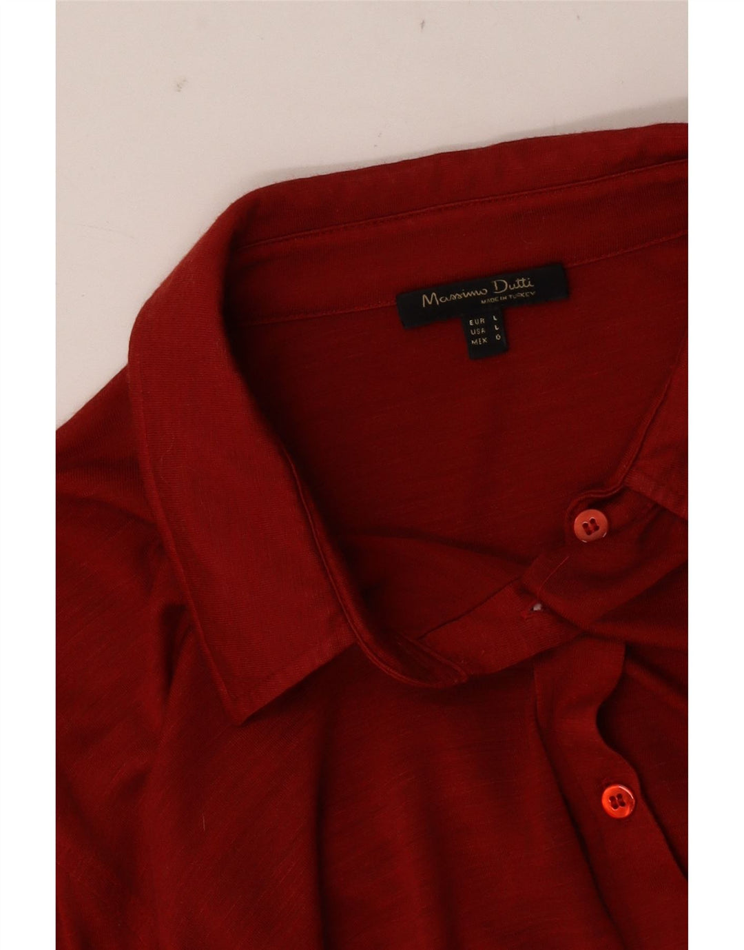 Camisa feminina Massimo Dutti UK 16 grande vermelha