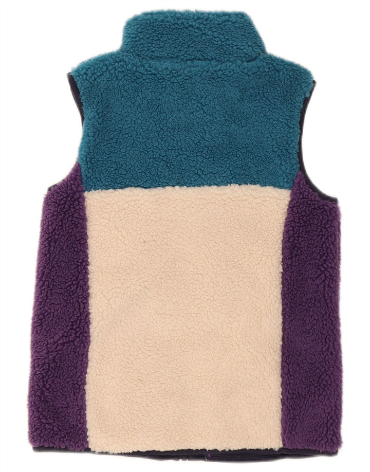 Velo gordo Gilet das meninas da cara 9-10 anos de poliéster colorido de Colourblock