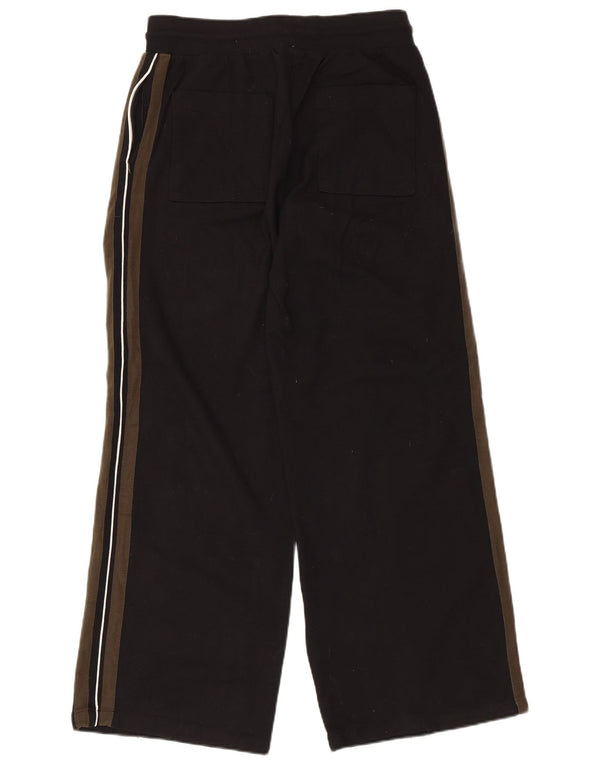 Calça de treino feminina Marks & Spencer Reino Unido 14 grande viscose listrada preta