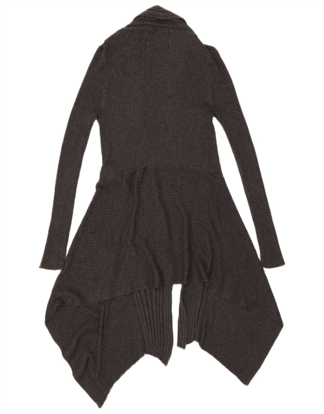 Suéter cardigã assimétrico feminino Marks & Spencer Reino Unido 10 pequeno cinza