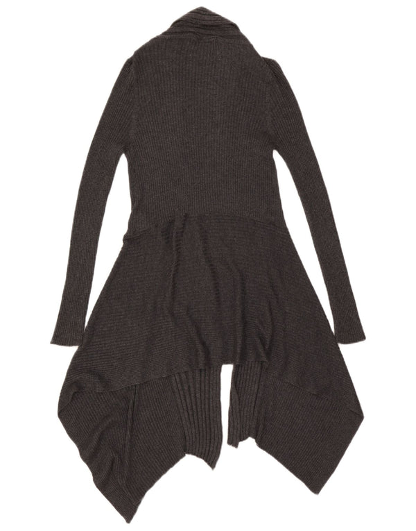 Suéter cardigã assimétrico feminino Marks & Spencer Reino Unido 10 pequeno cinza