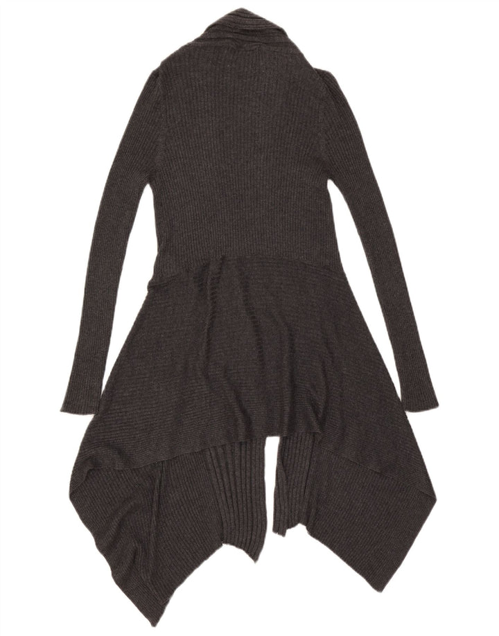 Suéter cardigã assimétrico feminino Marks & Spencer Reino Unido 10 pequeno cinza