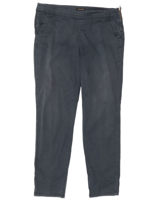 Calça Chino Slim Mulher Massimo Dutti EU 44 XL W34 L30 Azul Marinho