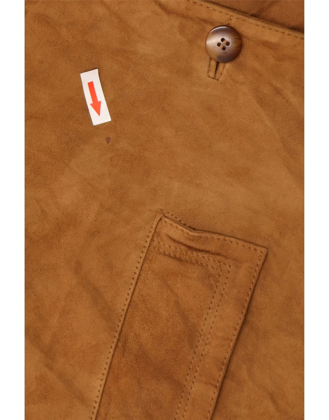 Jaqueta blazer feminina vintage de camurça grande com 3 botões Reino Unido 10 pequena bege