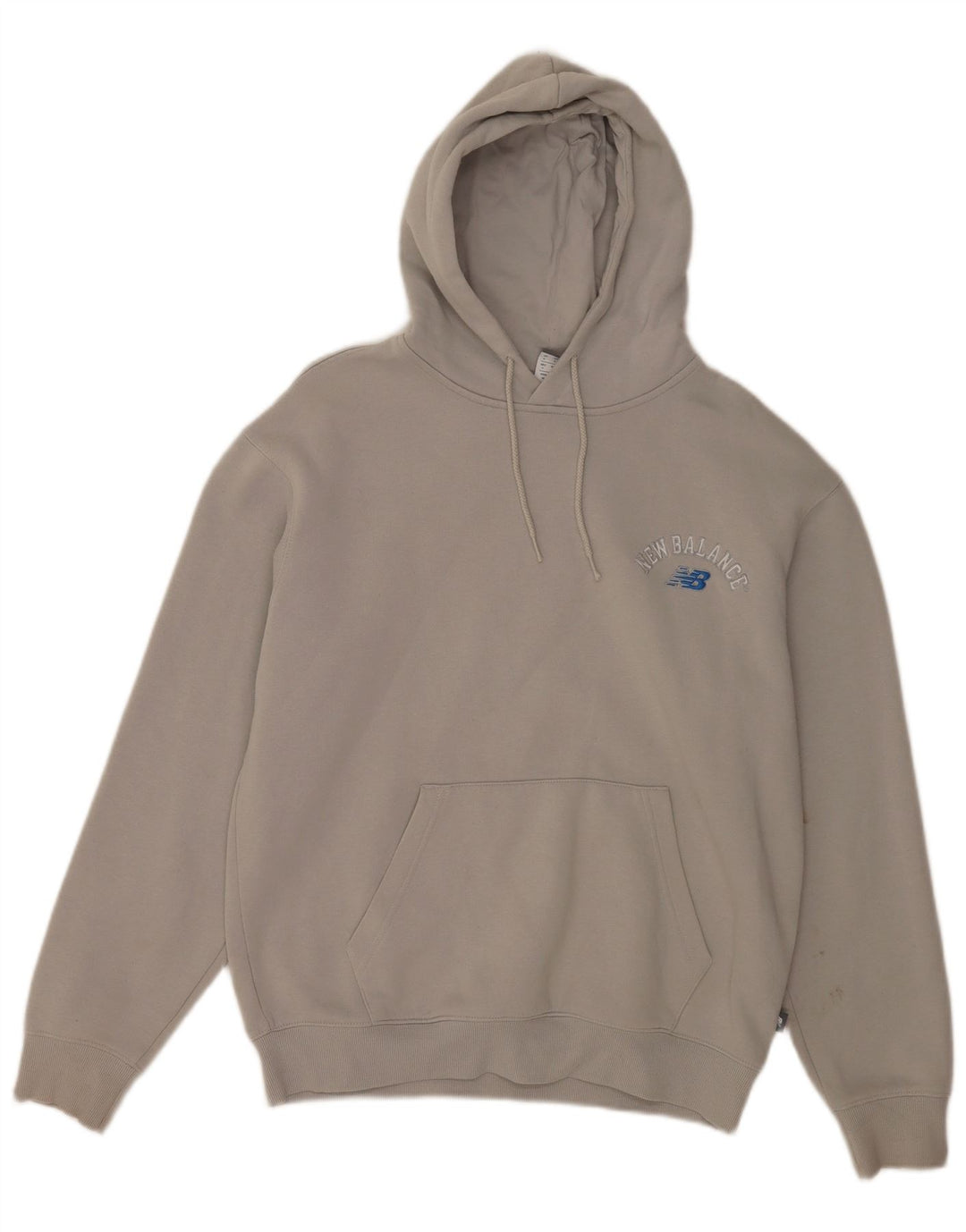 Suéter com capuz masculino New Balance pequeno algodão cinza