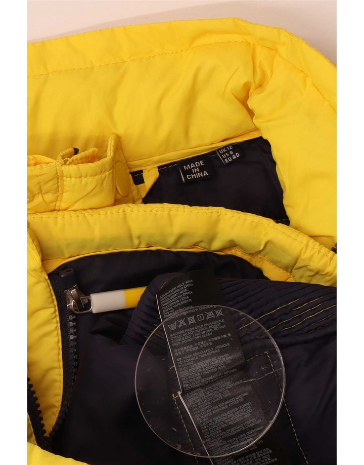 Jaqueta acolchoada feminina Superdry UK 12 poliéster amarelo médio
