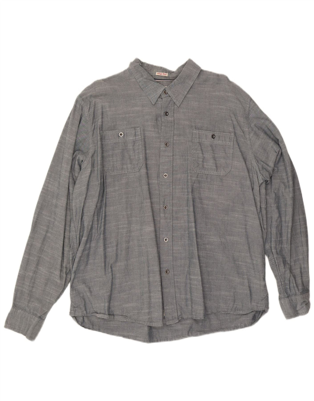 Camisa masculina WRANGLER 2XL algodão manchado cinza