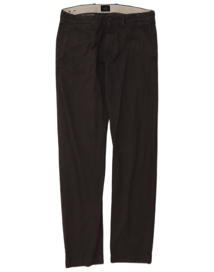 J. CREW Calça Chino Masculina Slim W30 L32 Algodão Cinza