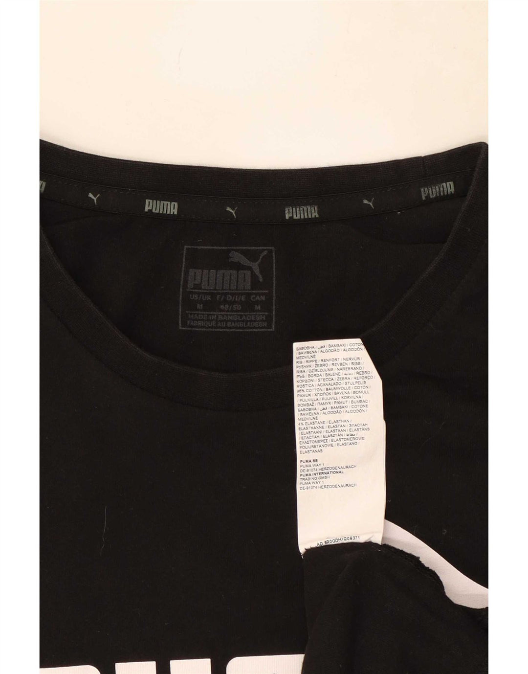 Puma Camiseta Masculina Graphic Top Médio Algodão Preto