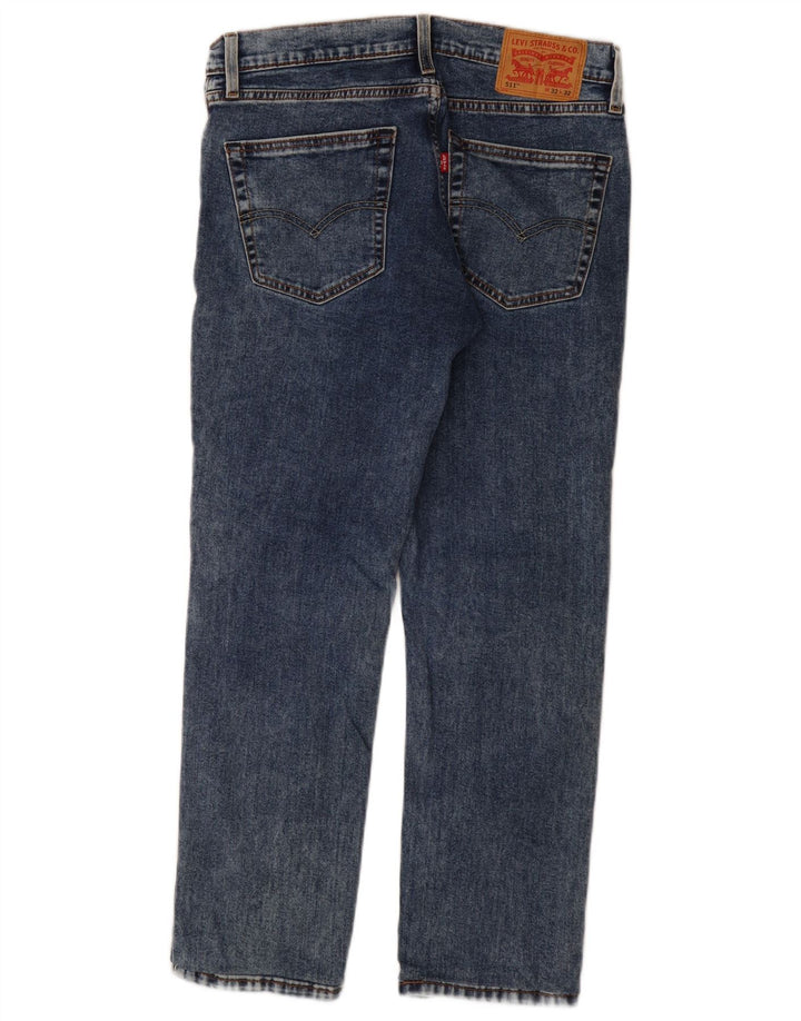 Levi's feminino 511 slim jeans w32 l28 algodão azul