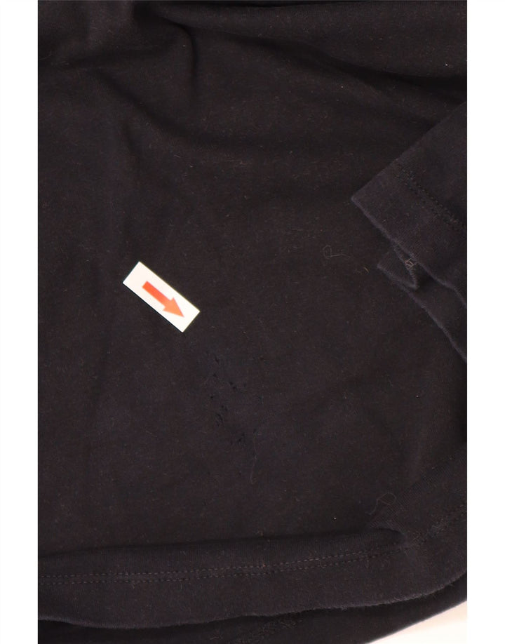 Top feminino GAS manga comprida UK 18 XL algodão preto