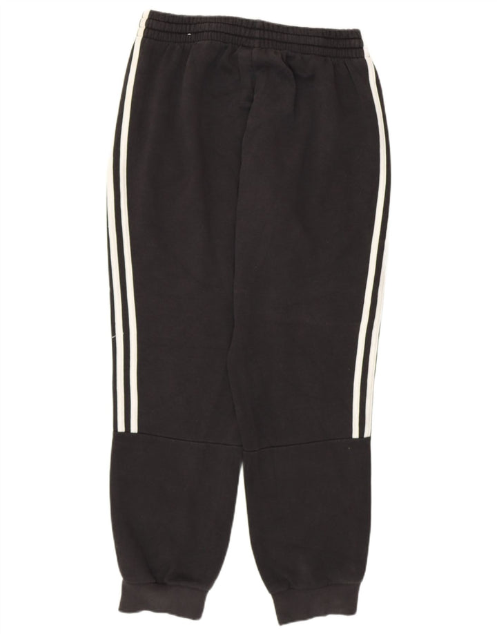 ADIDAS Womens Tracksuit Calças Joggers UK 12 Médio Algodão Preto