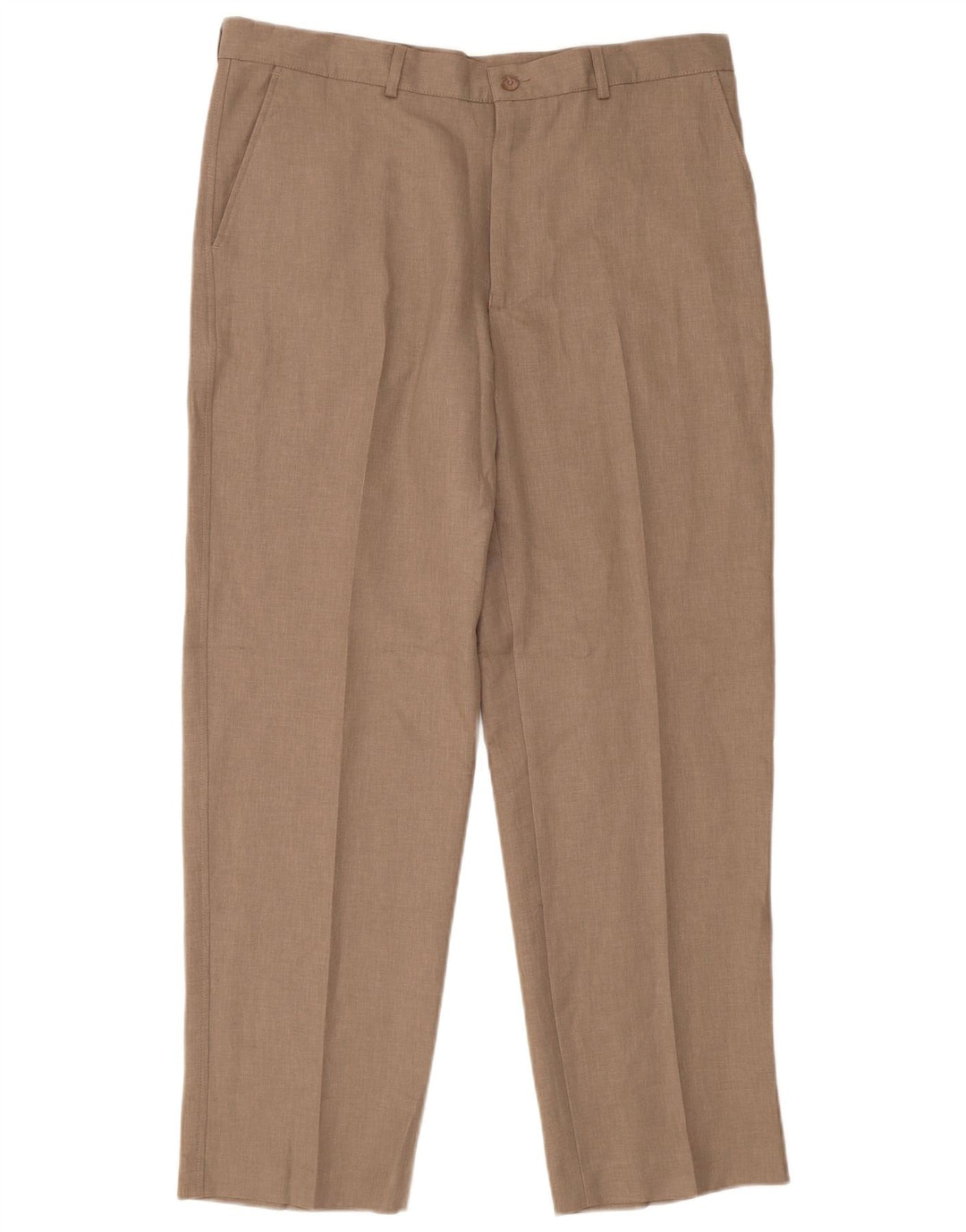 Farah Calça Chino Masculina Reta W38 L31 Poliéster Bege