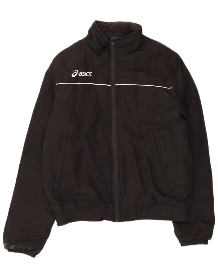 ASICS Mens Tracksuit Top Jacket Médio Preto Poliéster