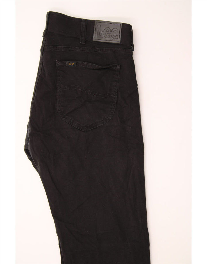 LEE Mens Straight Slim Casual Trousers W34 L30 Black Cotton Vintage Lee and Second-Hand Lee from Messina Hembry 