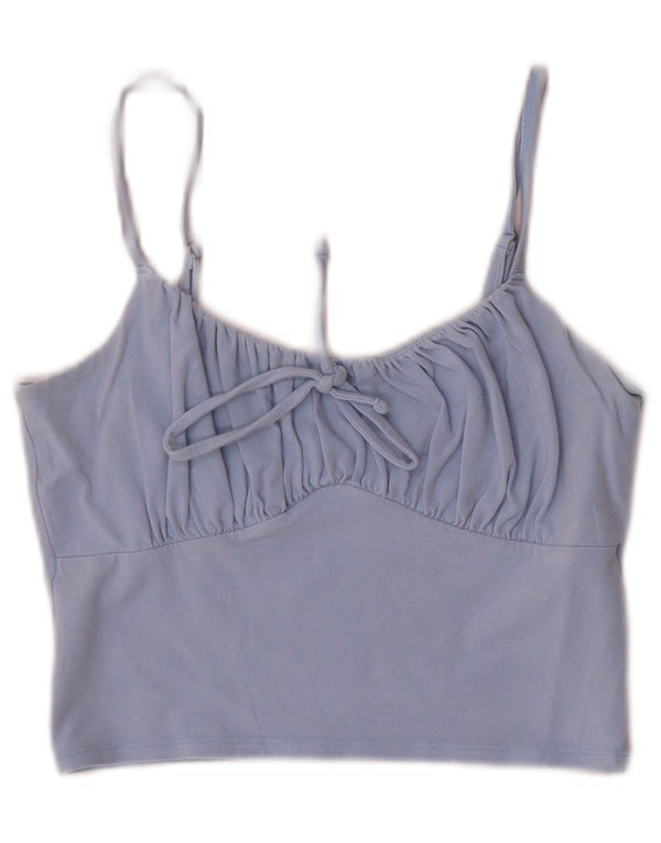 Hollister Womens Crop Cami Top UK 12 Medium Blue