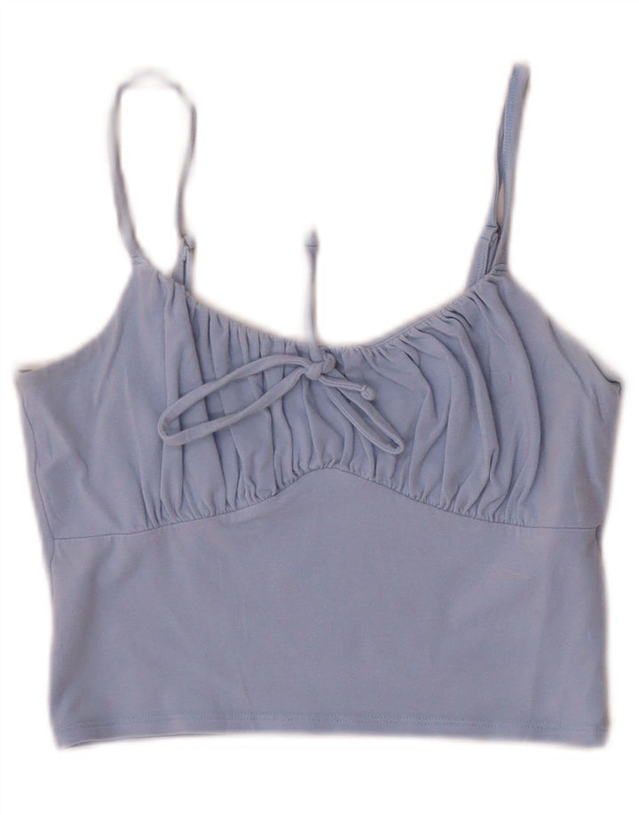 Hollister Womens Crop Cami Top Reino Unido 12 Azul Médio