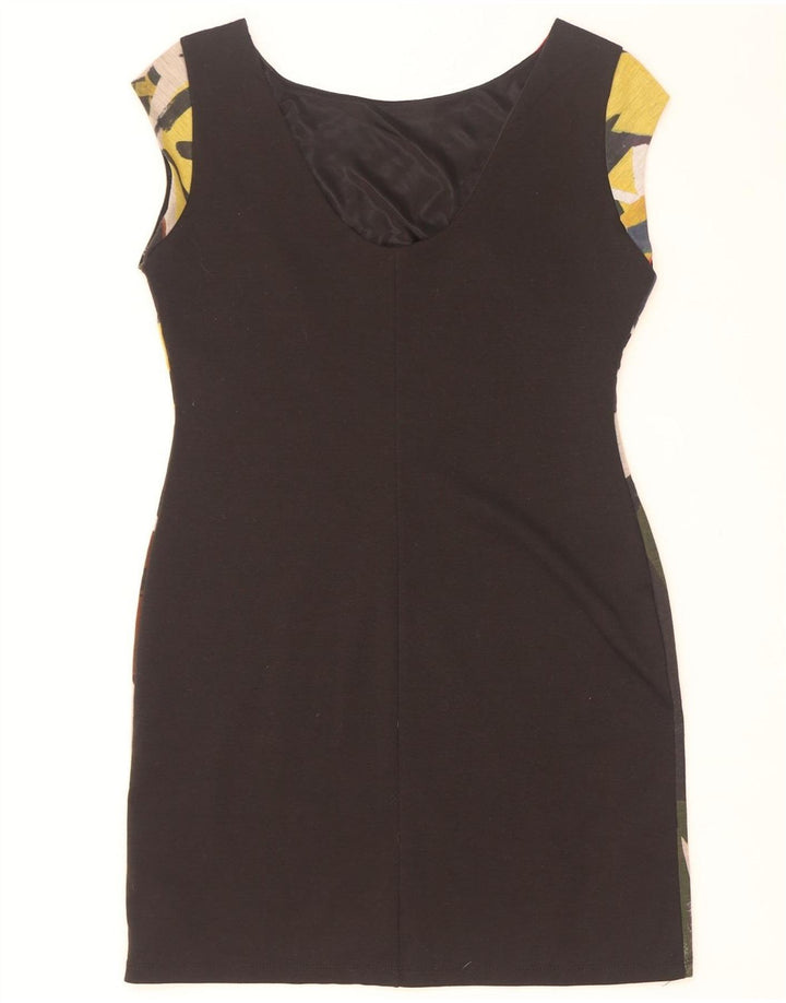 Vestido feminino Desigual com bainha gráfica UK 14 grande multicolorido