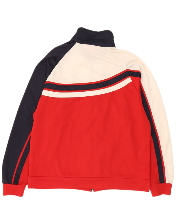 Lotto Womens Tracksuit Top Jacket UK 16 Grande bloco colorido vermelho