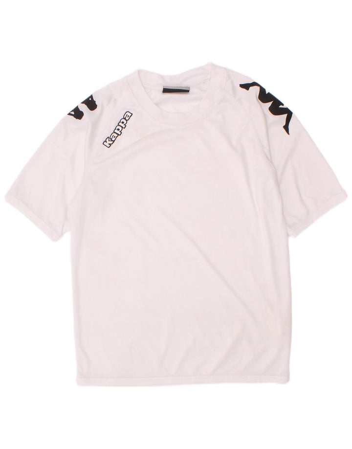 Camiseta Kappa Boys Graphic 9-10 Anos Poliéster Branco