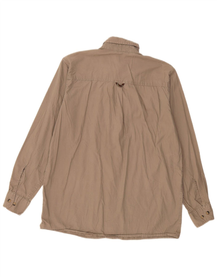 Camisa masculina Wrangler de algodão cáqui médio