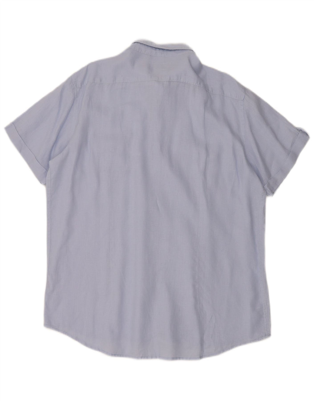 Camisa masculina de manga curta Carrera XL linho azul