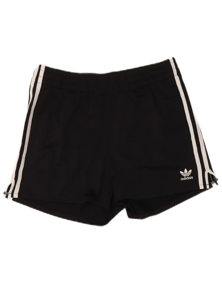 Shorts esportivos femininos Adidas UK 10 pequeno poliéster preto
