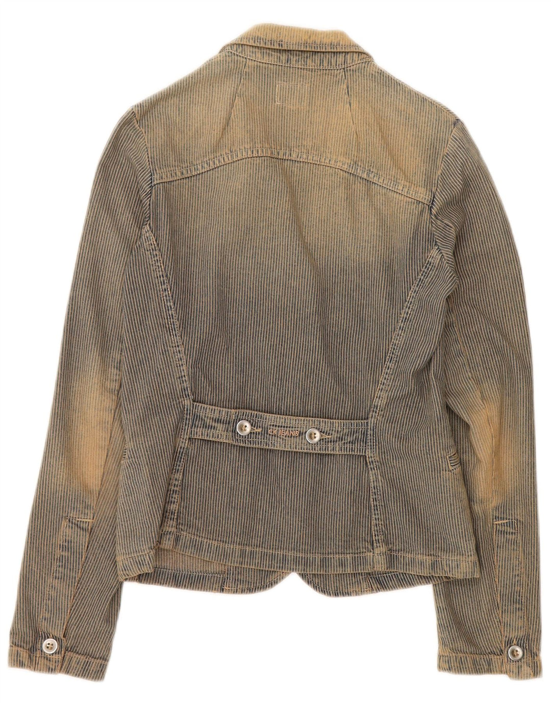 Jaqueta Blazer Calvin Klein Jeans Feminina 3 Botões Reino Unido 10 Pequeno Azul