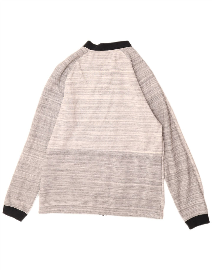 NIKE Mens Tracksuit Top Jacket Médio Cinza Listrado Algodão