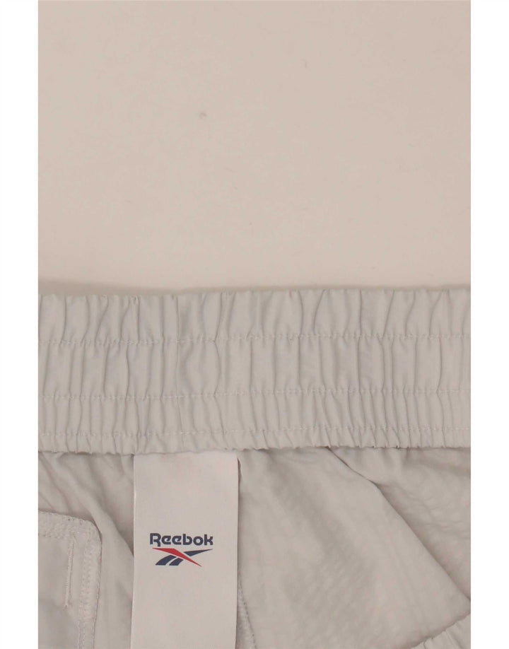 Shorts esportivos masculinos Reebok Cargo grande poliéster branco