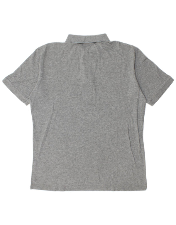 Camisa polo masculina Kappa grande algodão manchado cinza