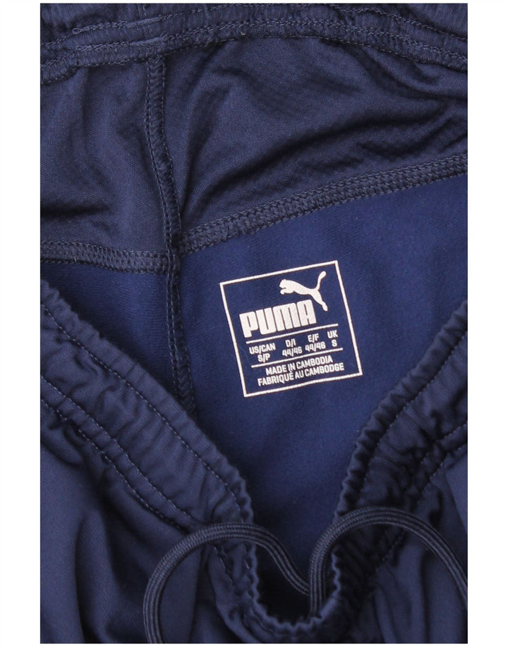 Calça de treino masculina Puma pequena azul marinho poliéster