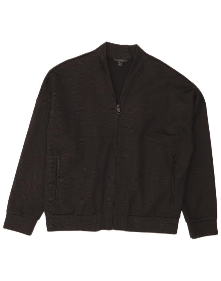 Jaqueta bomber masculina Cos UK 36 pequena viscose preta