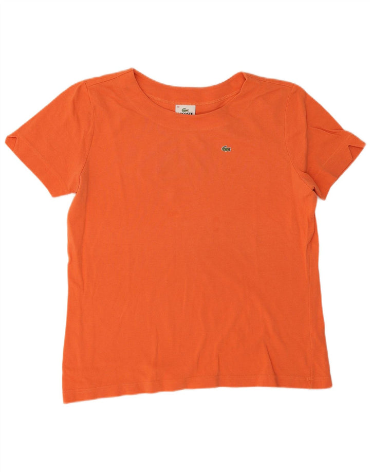 Camiseta feminina Lacoste tamanho superior 48 XL laranja algodão