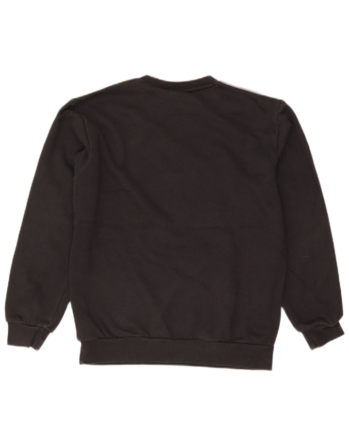 Adidas Mens Graphic Moletom Jumper Pequeno Algodão Preto