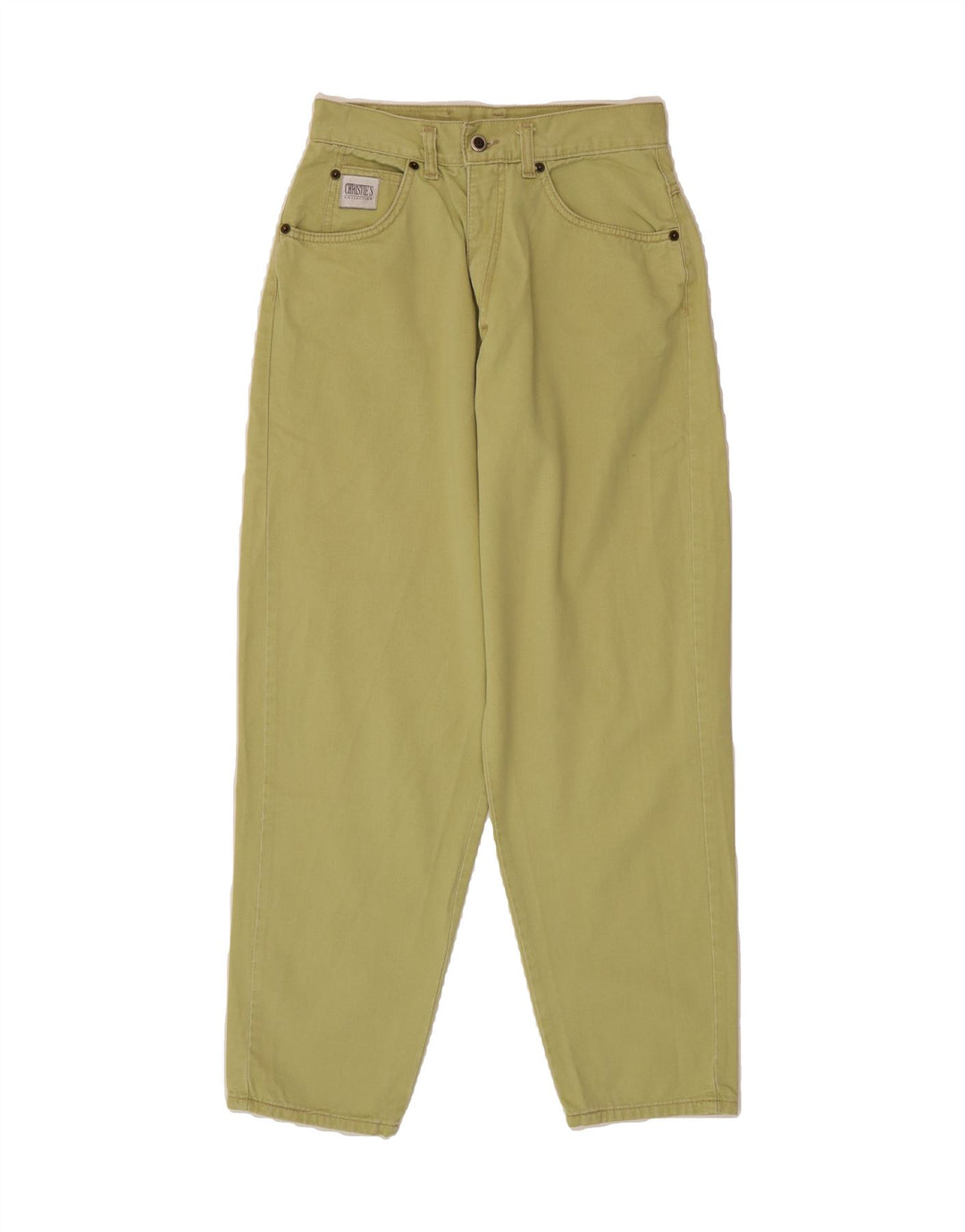 VINTAGE Womens Tapered Casual Trousers W30 L29 Green Cotton Vintage Vintage and Second-Hand Vintage from Messina Hembry 
