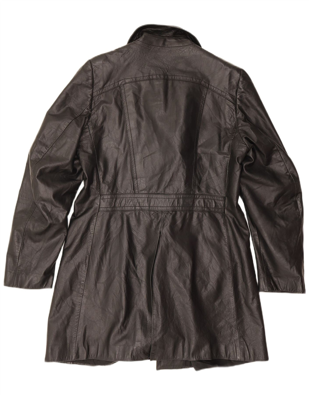 Casaco de couro masculino vintage UK 38 médio preto