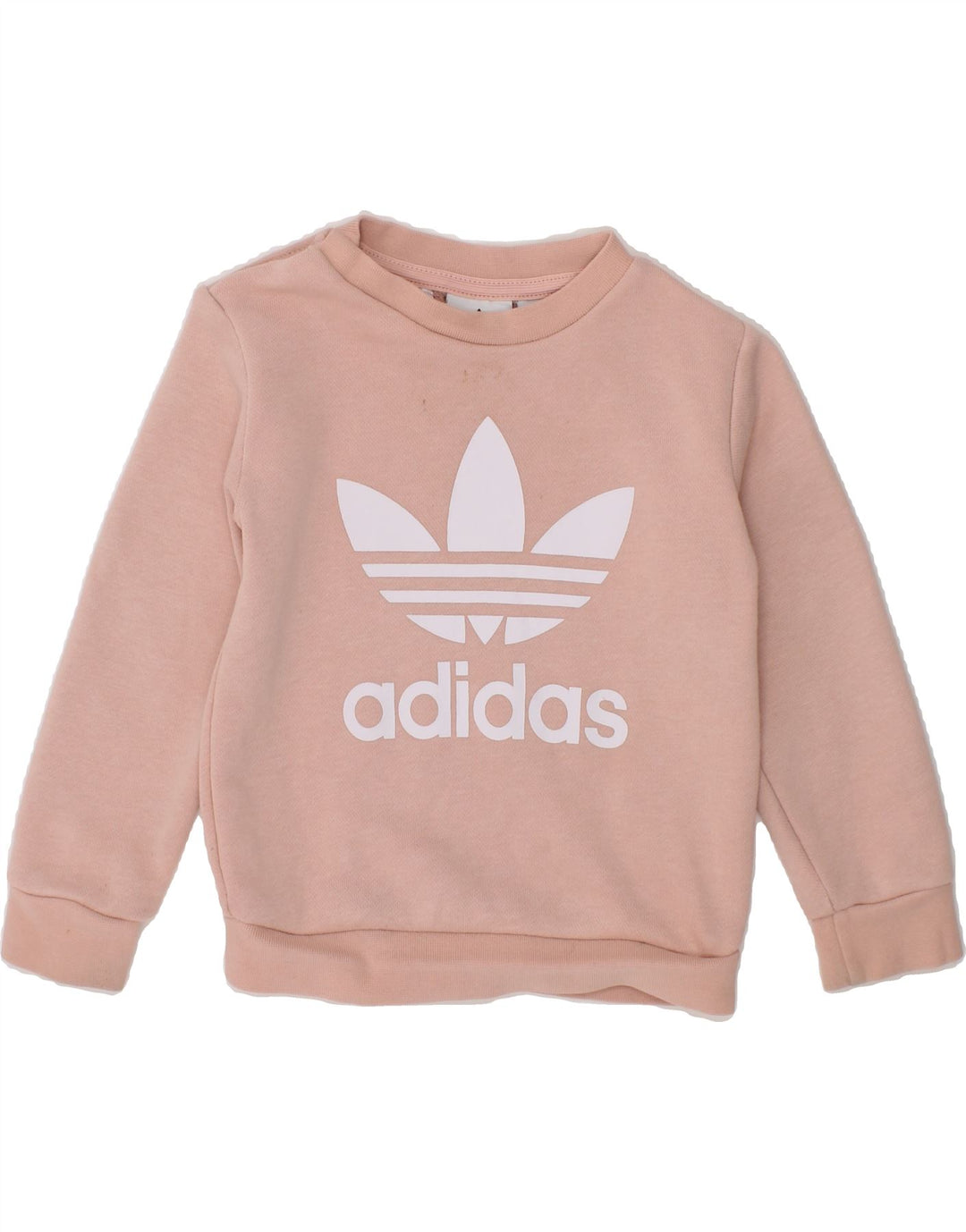 ADIDAS Baby Girls Graphic Sweatshirt Jumper 9-12 Months Pink Cotton Vintage Adidas and Second-Hand Adidas from Messina Hembry 