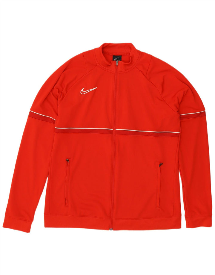 Nike Mens Dri Fit Tracksuit Top Jaqueta Grande Poliéster Vermelho