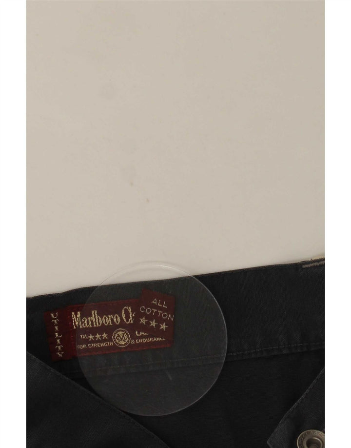 Marlboro Classics Mens Workwear Cargo Shorts Large W33 Grey Cotton